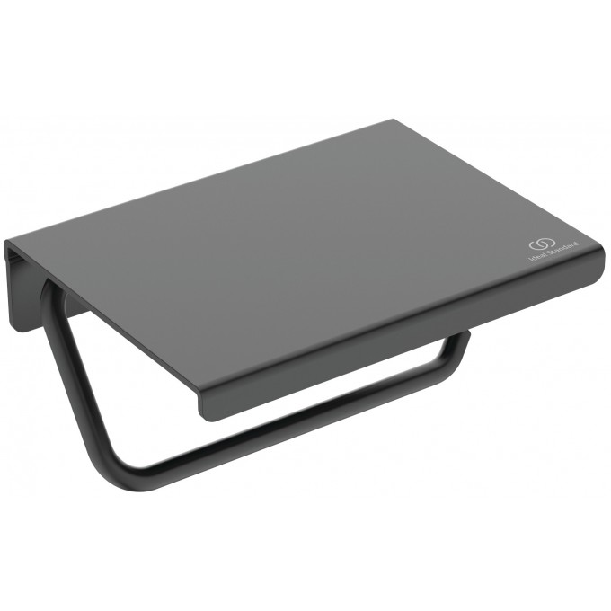 Держатель для туалетной бумаги с крышкой IDEAL STANDARD IS ALU+ черный BD592XG